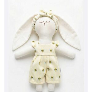 Coneka Liso Blanco con Enterizo y Cintillo Print Abejas