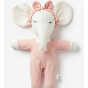 Elefanka Lisa Blanca con Pijama y Cintillo Rosa