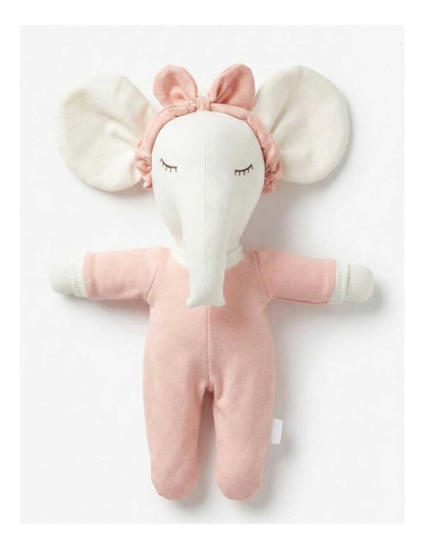 Elefanka Lisa Blanca con Pijama y Cintillo Rosa
